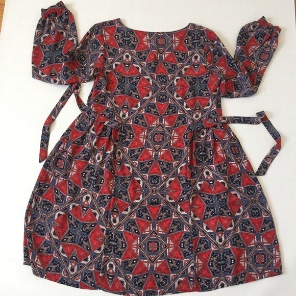 Paper Crown Anthropologie Efflorescence Red Dress - Picture 16 of 16